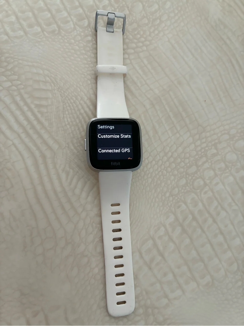 fitbit White Smartwatch with Square Display